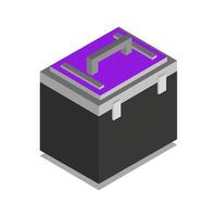 Caja de herramientas isométrica sobre fondo blanco. vector