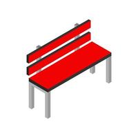 Isometric bench on a white background vector