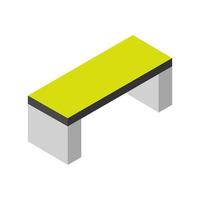 Isometric bench on a white background vector