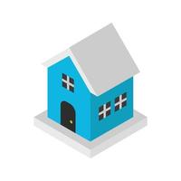 Isometric house on a white background vector