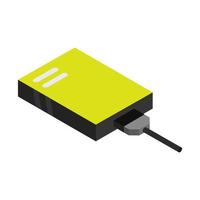 Isometric illustrated harddisk on a white background vector