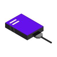 Isometric illustrated harddisk on a white background vector