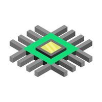 Isometric microchip on a white background vector