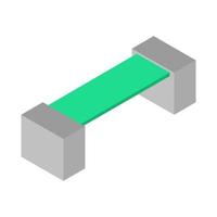 Isometric bench on a white background vector