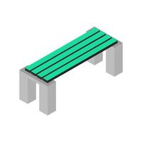 Isometric bench on a white background vector