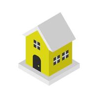 Isometric house on a white background vector