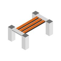 Isometric bench on a white background vector