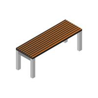 Isometric bench on a white background vector