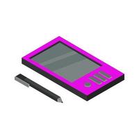 Isometric graphic tablet on a white background vector