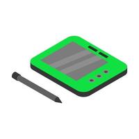 Isometric graphic tablet on a white background vector