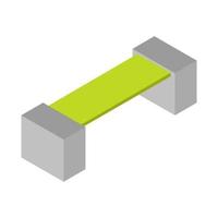 Isometric bench on a white background vector