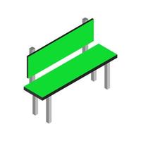 Isometric bench on a white background vector