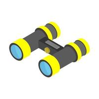 Isometric binoculars on a white background vector