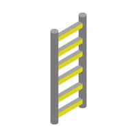 Isometric ladder on a white background vector