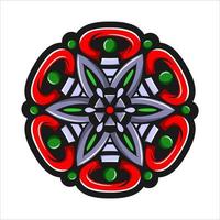 diseño de arte moderno vector mandala con una hermosa mezcla de colores, adecuado para todas las necesidades de diseño publicitario, tanto para diseños de tarjetas de presentación, pancartas, folletos y otros. archivos de formato eps