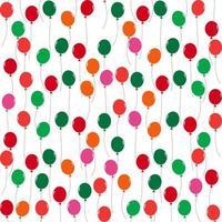 Very colorful seamless pattern design of colorful balloons that isolated on white background. Suitable for wrapping paper, wallpaper, fabric, backdrop and etc. vector