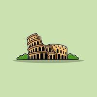 coliseo roma italia ilustración vector