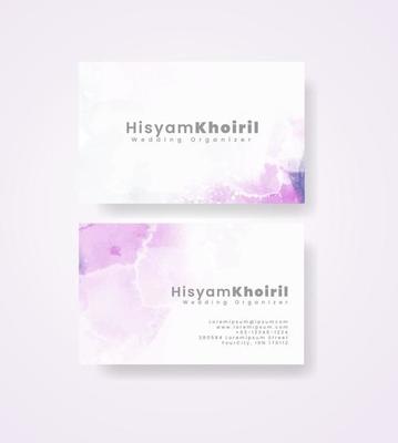 Beautiful business card template with watercolor
