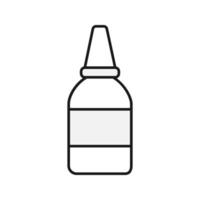 Eye or nasal drops color icon. Isolated vector illustration