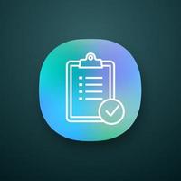 Task planning app icon vector