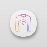 NFC clothes app icon vector