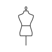 Mannequin linear icon. Thin line illustration. Tailor's dummy. Contour symbol. Vector isolated outline drawing