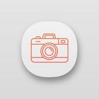 Photo camera app icon. Photography. Taking pictures. UI UX user interface. Web or mobile application. Vector isolated illustration