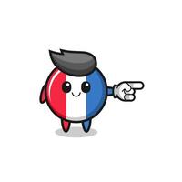 france flag mascot with pointing right gesture vector