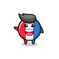 happy france flag cute mascot character