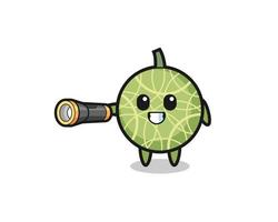 mascota de melón con linterna
