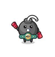 bomb boxer mascot character vector