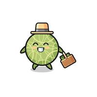 personaje de herbolario de melón buscando una hierba