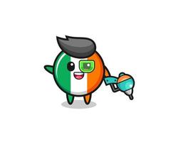 bandera de irlanda, caricatura, como, futuro, guerrero, mascota