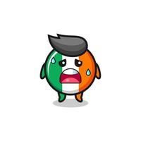 the fatigue cartoon of ireland flag vector