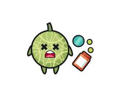 illustration of overdose melon character vector