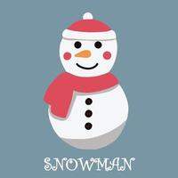 doodle freehand sketch drawing of a snowman. vector