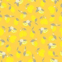 vector seamless pattern lemons and sliced lemons on a pink background. Summer lemon pattern for background, fabric, paper, textile, invitations, web pages.