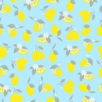 vector seamless pattern lemons and sliced lemons on a pink background. Summer lemon pattern for background, fabric, paper, textile, invitations, web pages.