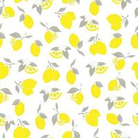 vector seamless pattern lemons and sliced lemons on a pink background. Summer lemon pattern for background, fabric, paper, textile, invitations, web pages.