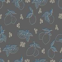 vector seamless pattern lemons and sliced lemons on a pink background. Summer lemon pattern for background, fabric, paper, textile, invitations, web pages.