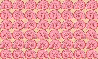 Nautilus shell seamless pattern background. Colorful repetitive nautilus conch vector