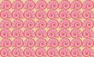 Nautilus shell seamless pattern background. Colorful repetitive nautilus conch vector