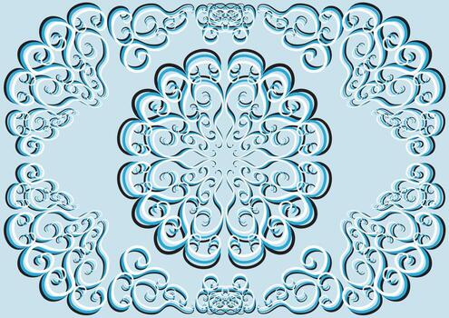 circular pattern of curls vector