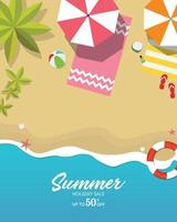 banner de vacaciones de verano vector
