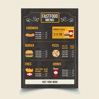 Creative menu restaurant. Food design template. vector