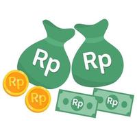 indonesian rupiah money paper vector