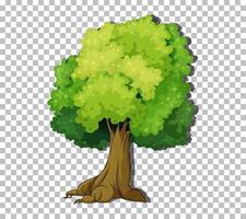 Tree on grid background vector