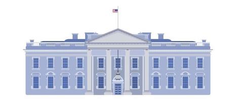 White House front entrance beautiful building USA vector