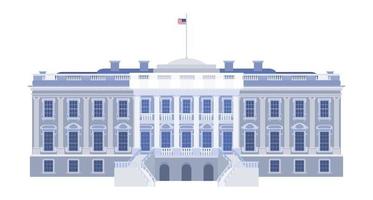 White House back entrance beautiful building new vector