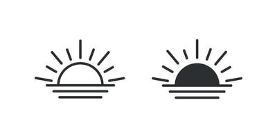sunrise icons set for website and mobile app Free Vector